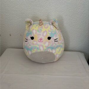 Squishmallows Multicolor Unicorn Cat Accent Pillow